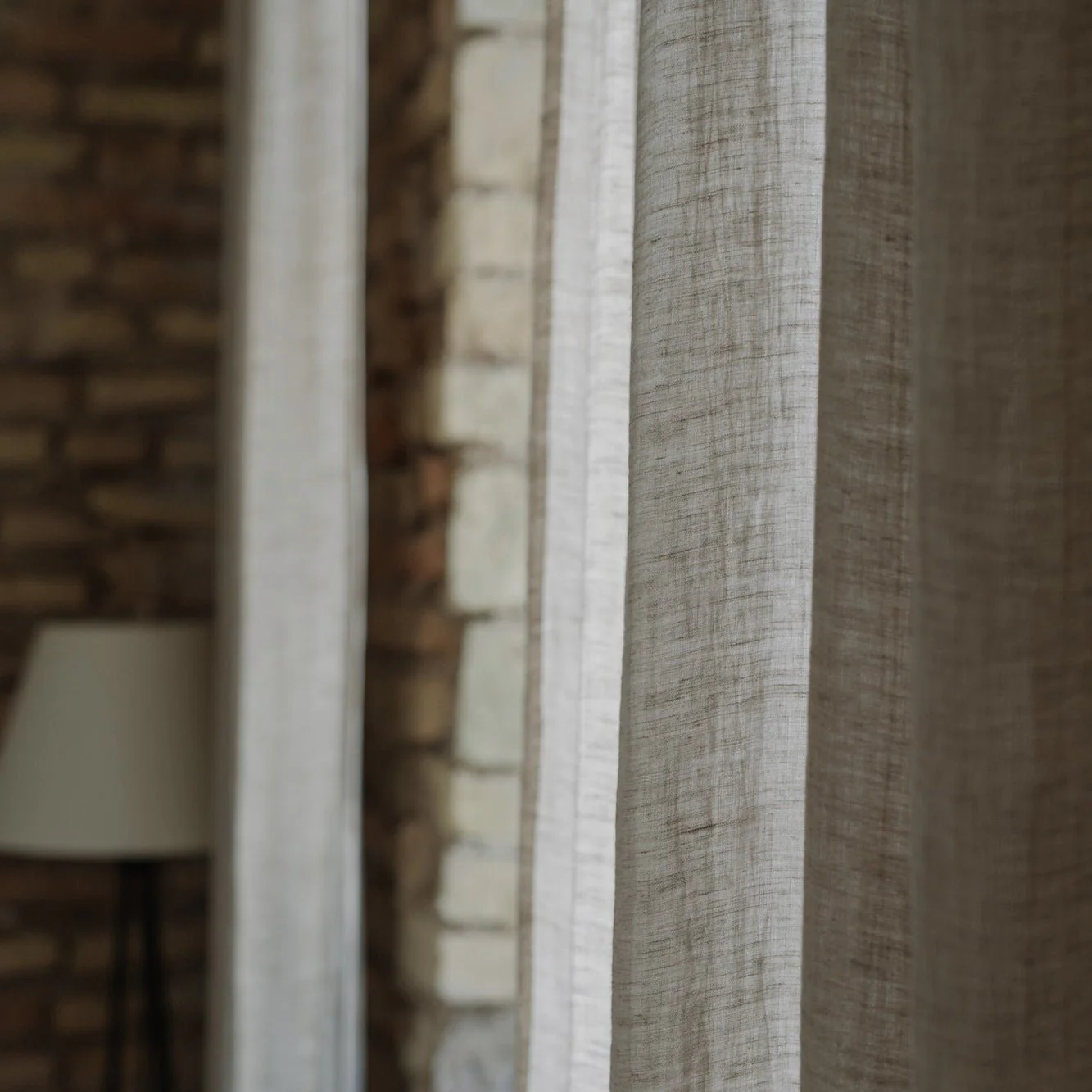 Natural Linen Daytime Tie Top Curtain Set of 2 - Image 7