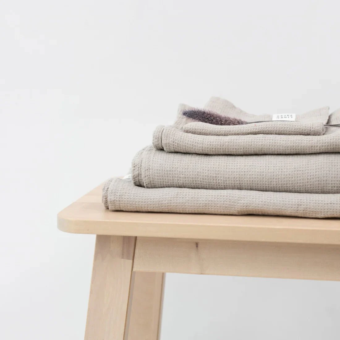 Natural Linen Fine Waffle Towel