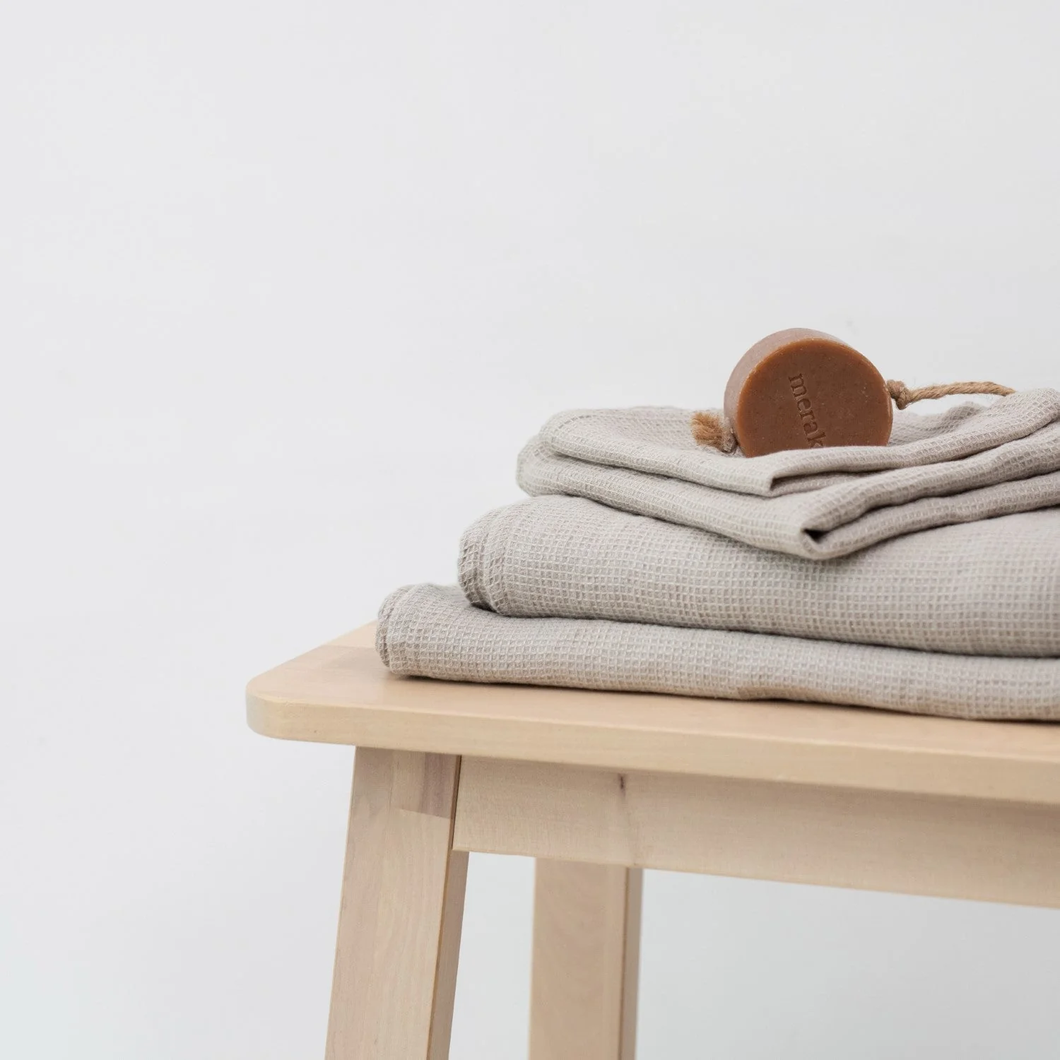Natural Linen Fine Waffle Towel - Image 4