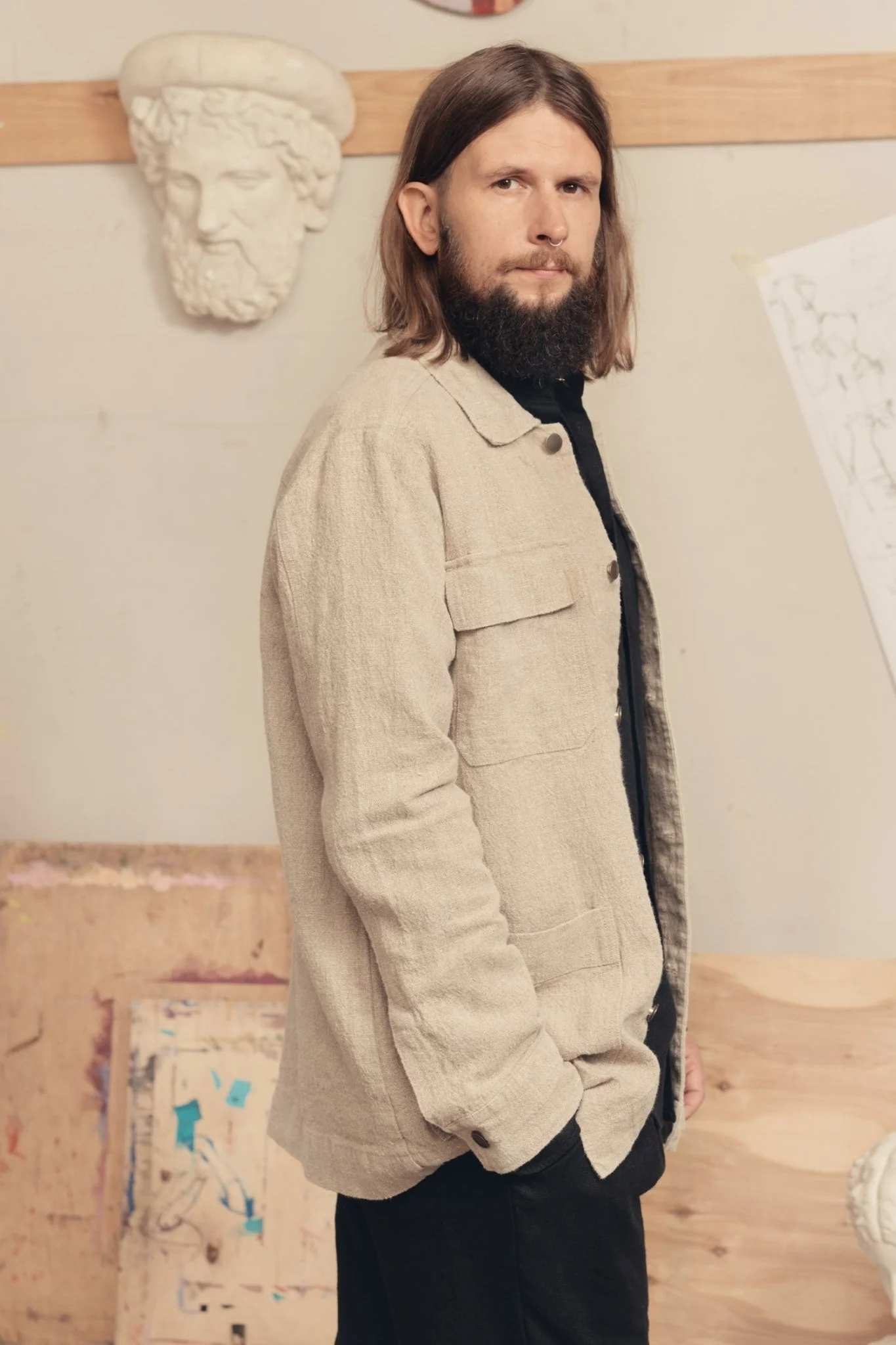 Natural Linen Maple Jacket - Image 3