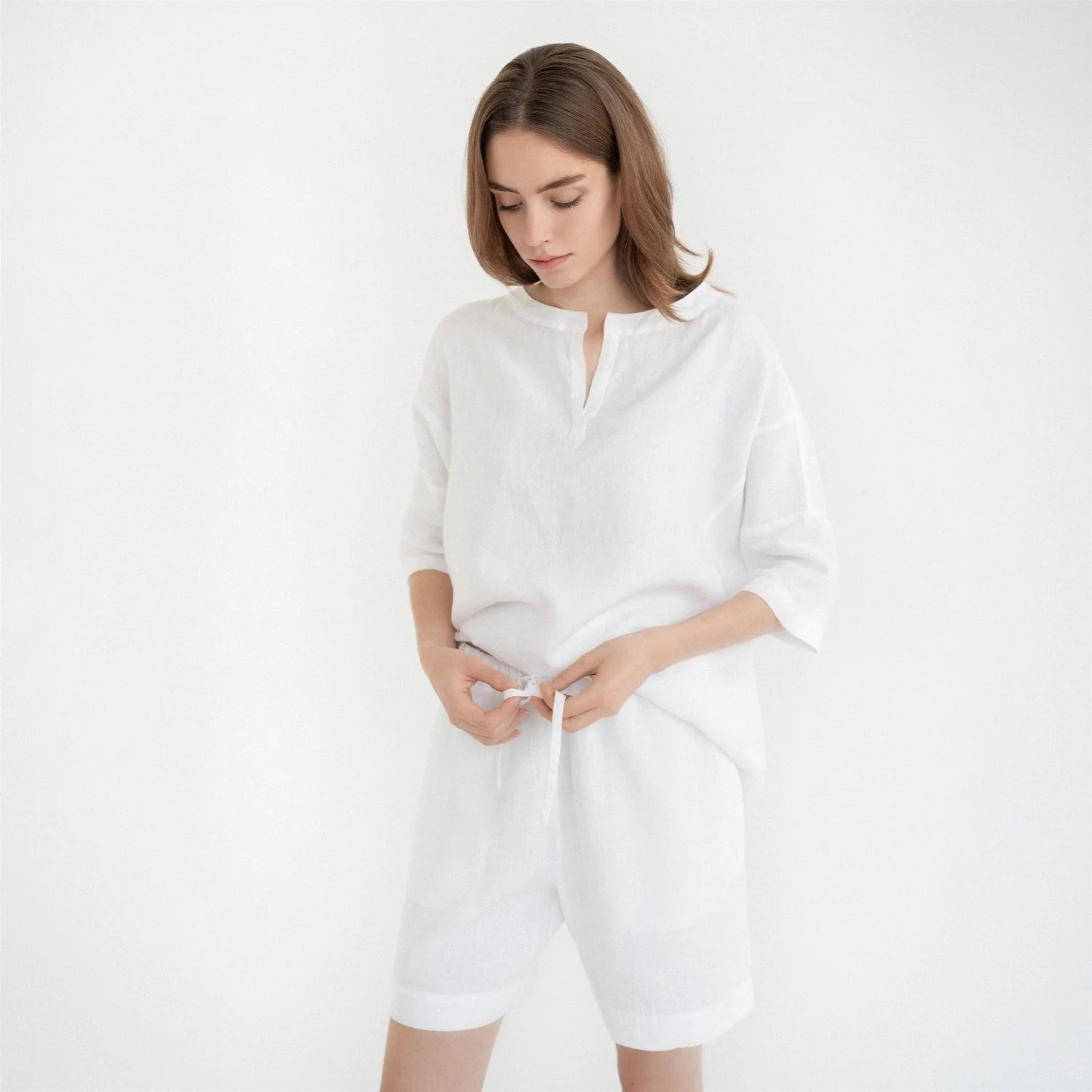 Optical White Linen Clover Pyjama Set - Image 3