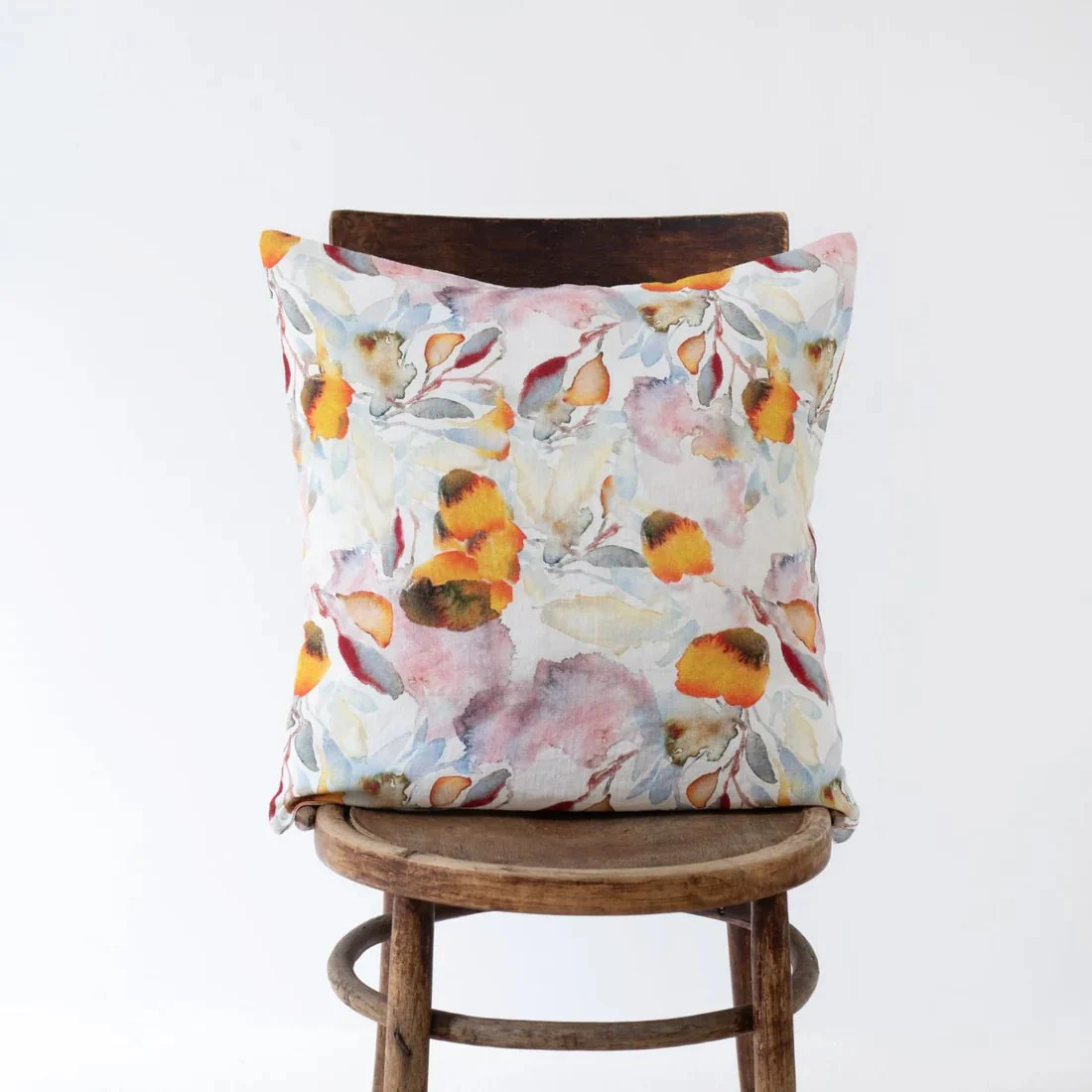 LIMITED EDITION Orange Flow Linen Cushion Cover