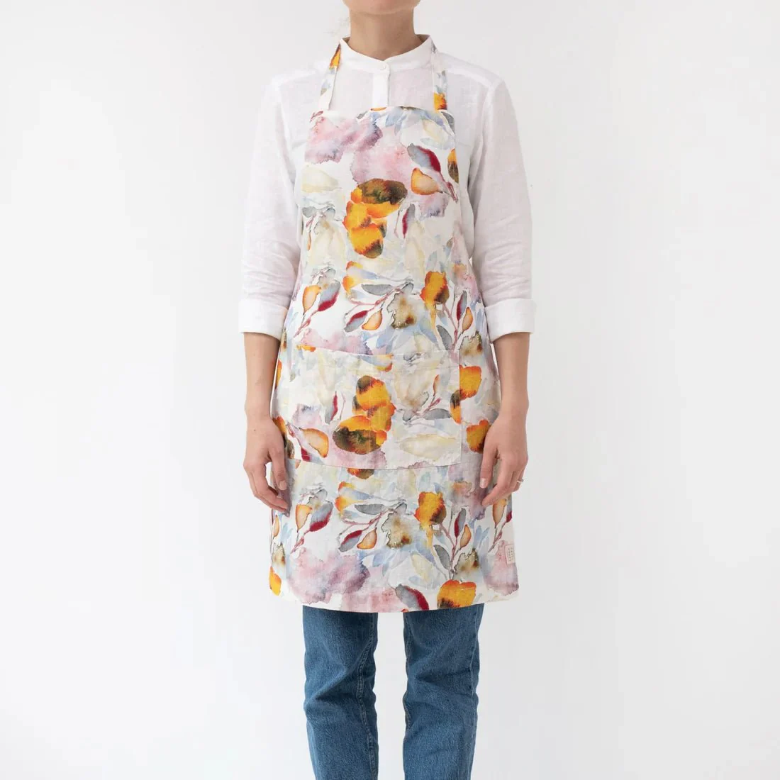 LIMITED EDITION Orange Flow Linen Daily Apron