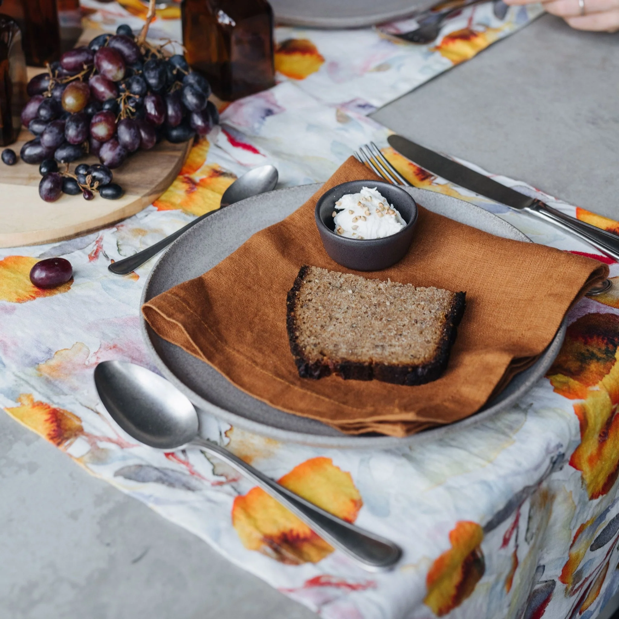 LIMITED EDITION Orange Flow Linen Table Runner - Image 2
