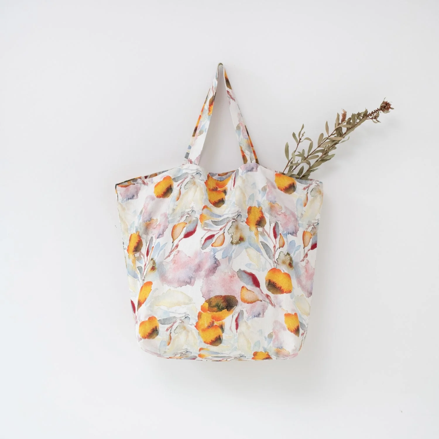 LIMITED EDITION Orange Flow Linen Big Bag