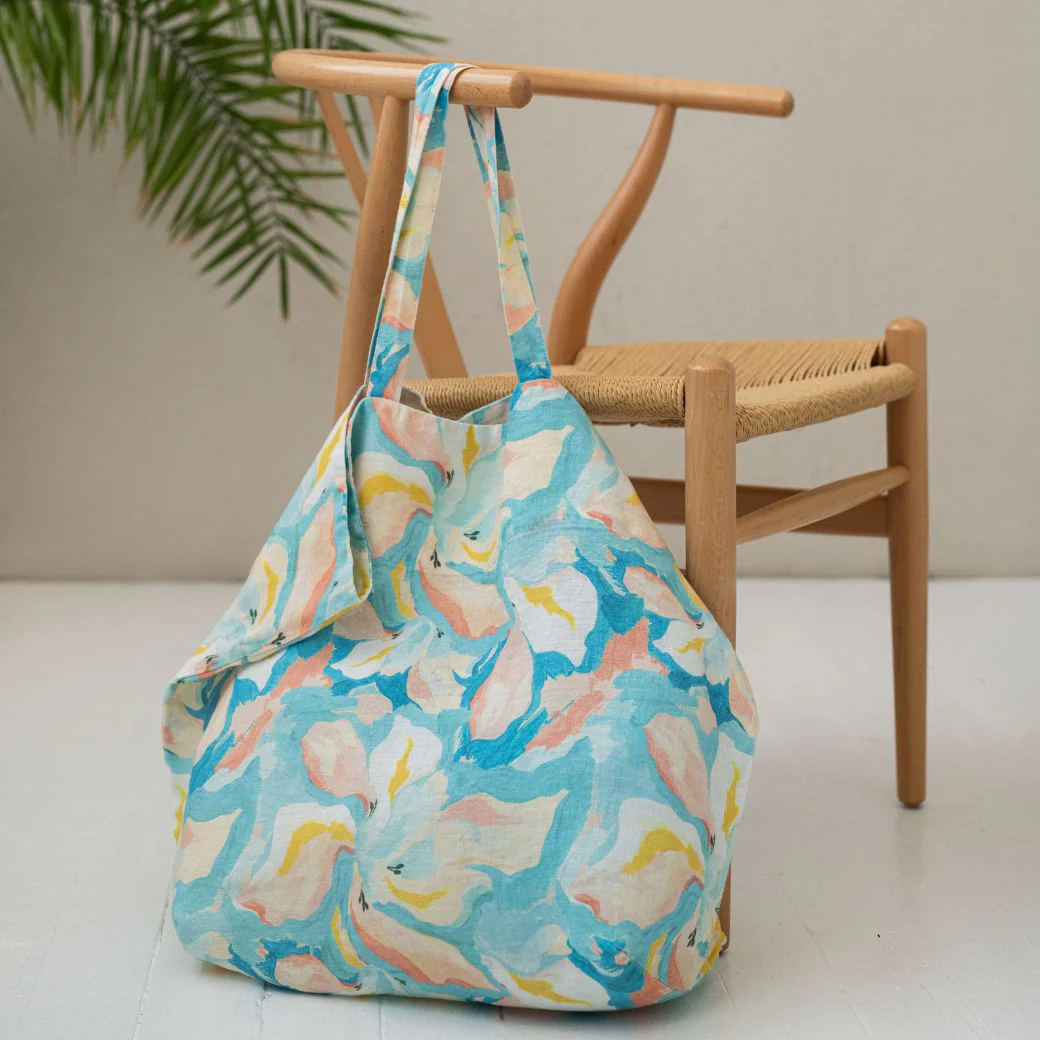 LIMITED EDITION Pastel Iris Linen Big Bag - Image 2
