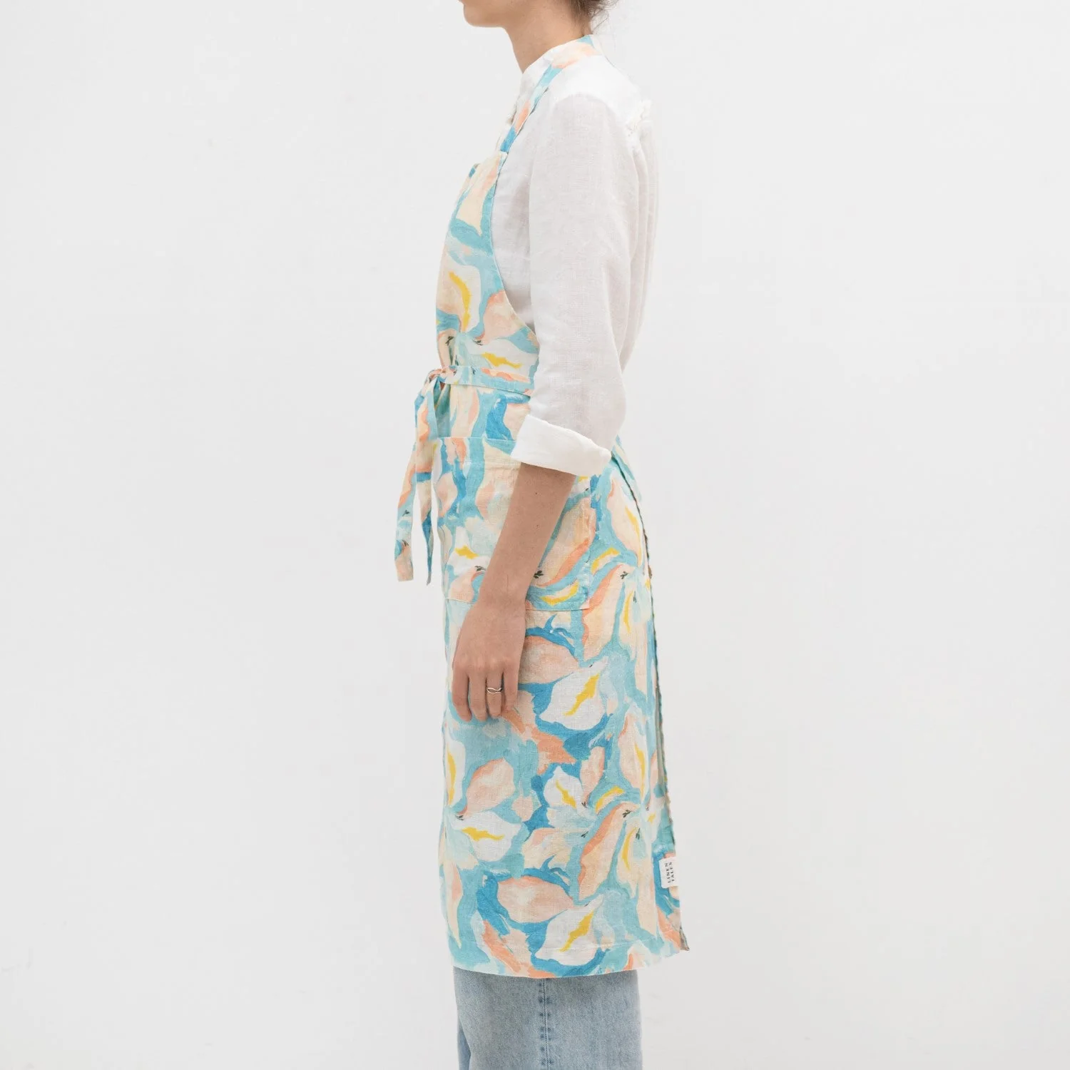 LIMITED EDITION Pastel Iris Linen Chef Apron - Image 2
