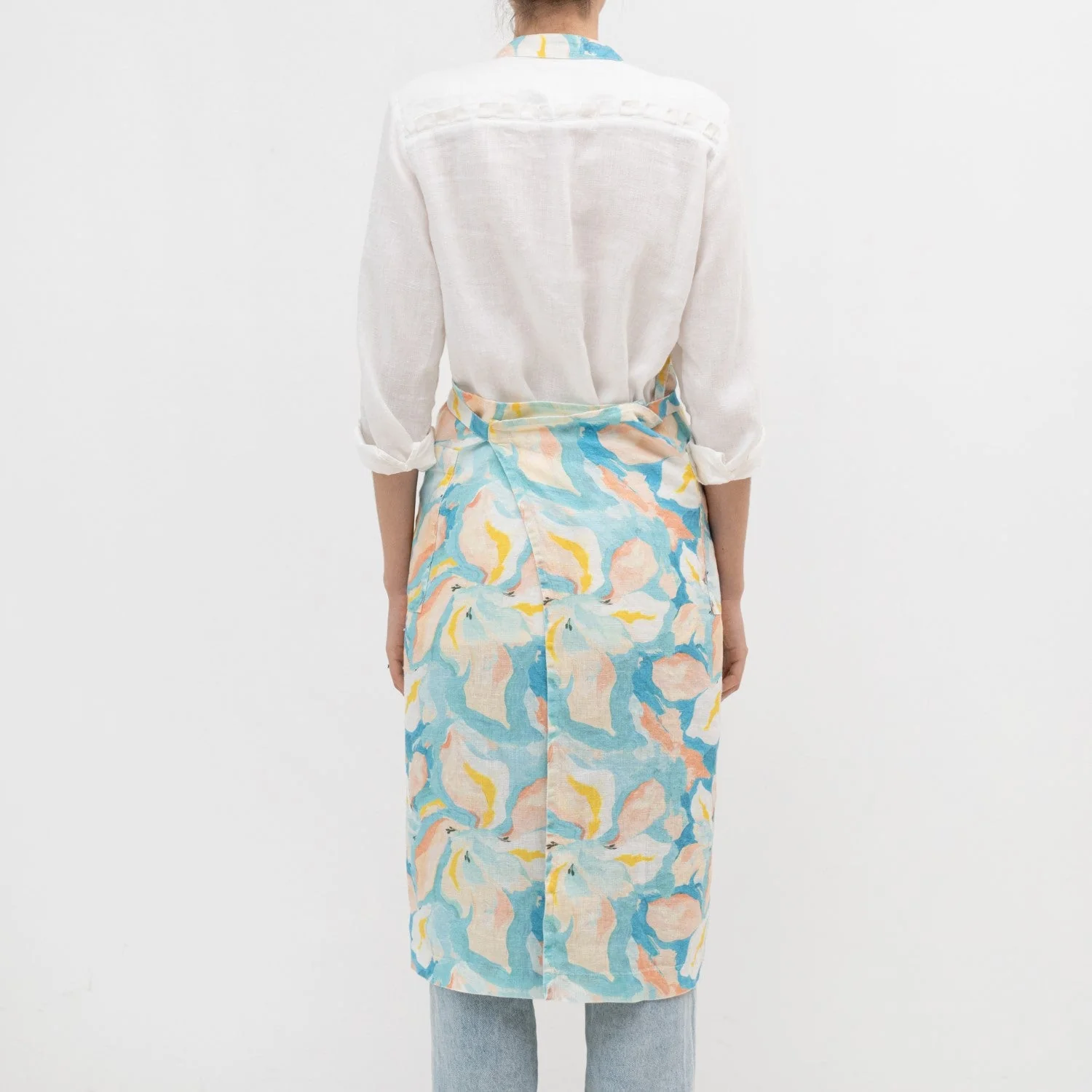 LIMITED EDITION Pastel Iris Linen Chef Apron - Image 3