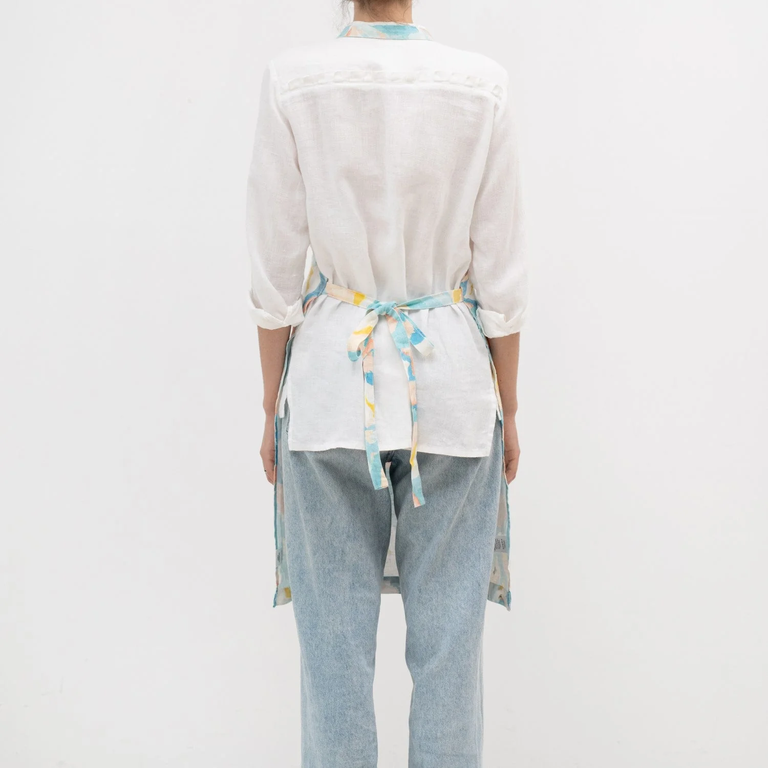 LIMITED EDITION Pastel Iris Linen Daily Apron - Image 3
