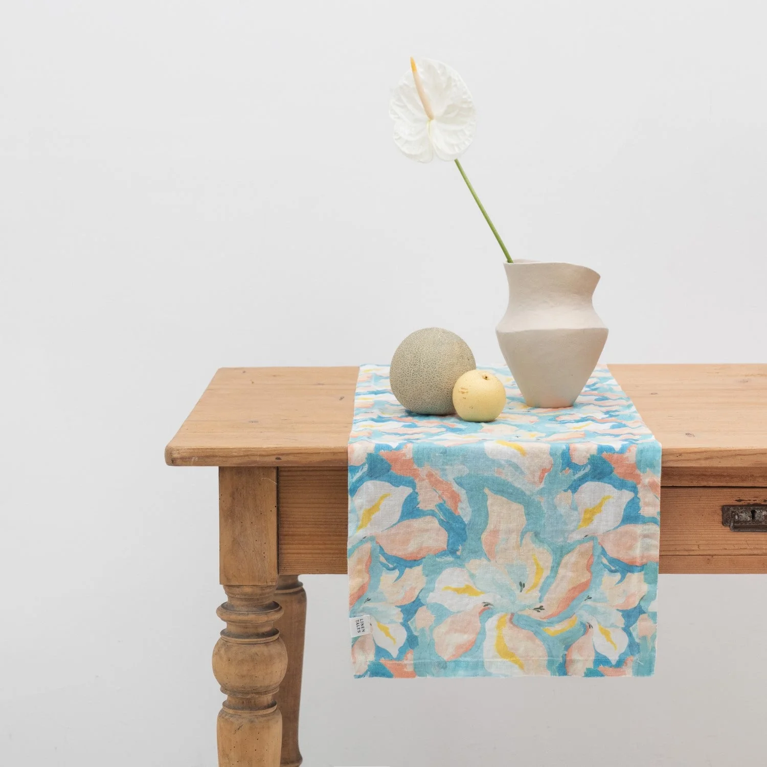 LIMITED EDITION Pastel Iris Linen Table Runner