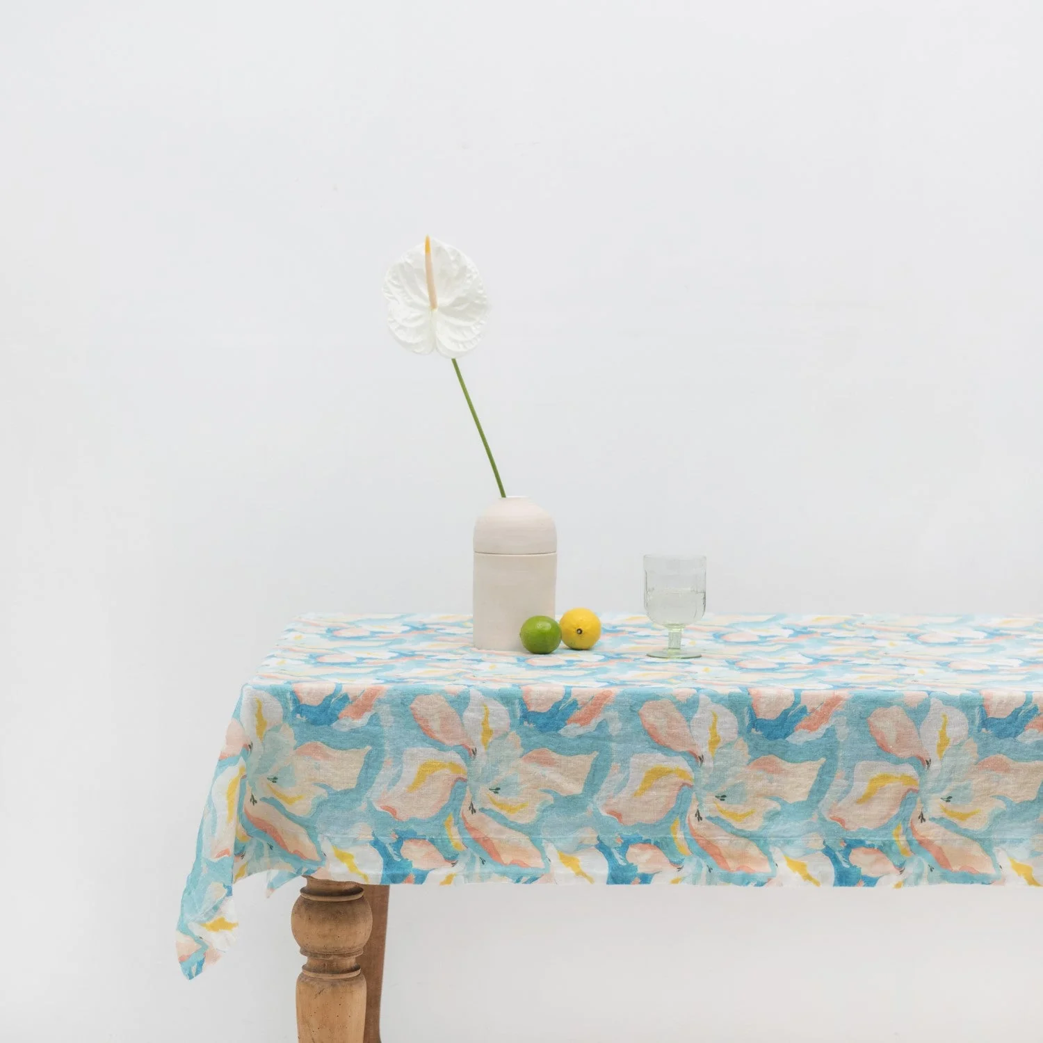 LIMITED EDITION Pastel Iris Linen Tablecloth