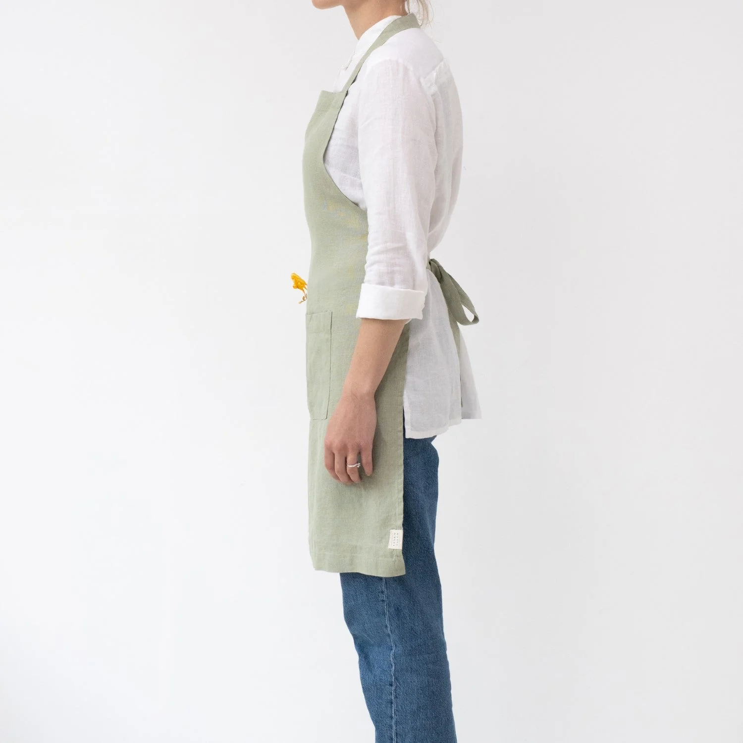 Sage Linen Daily Apron - Image 2