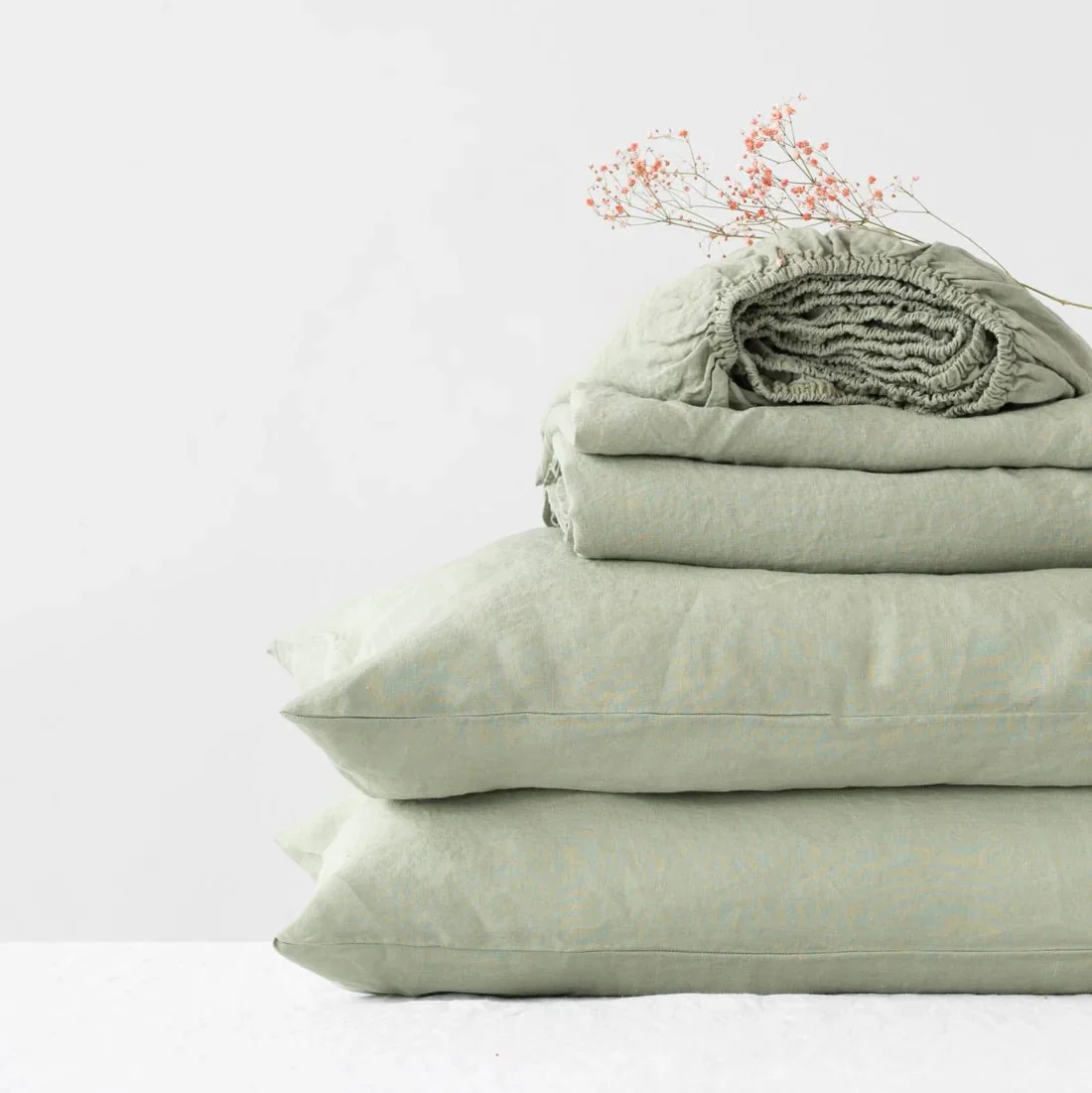 Sage Linen Sheet Set