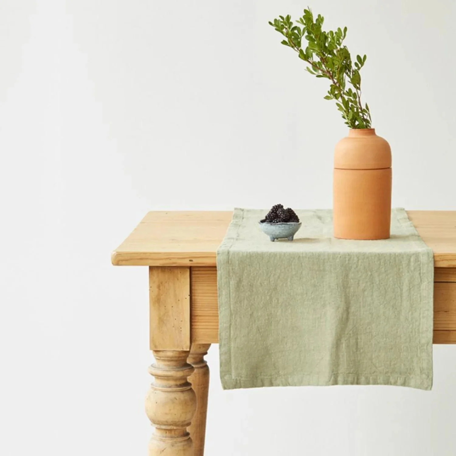 Sage Linen Table Runner