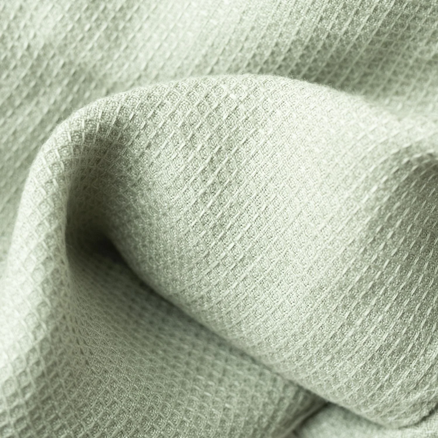 Sage Linen Fine Waffle Towel - Image 3
