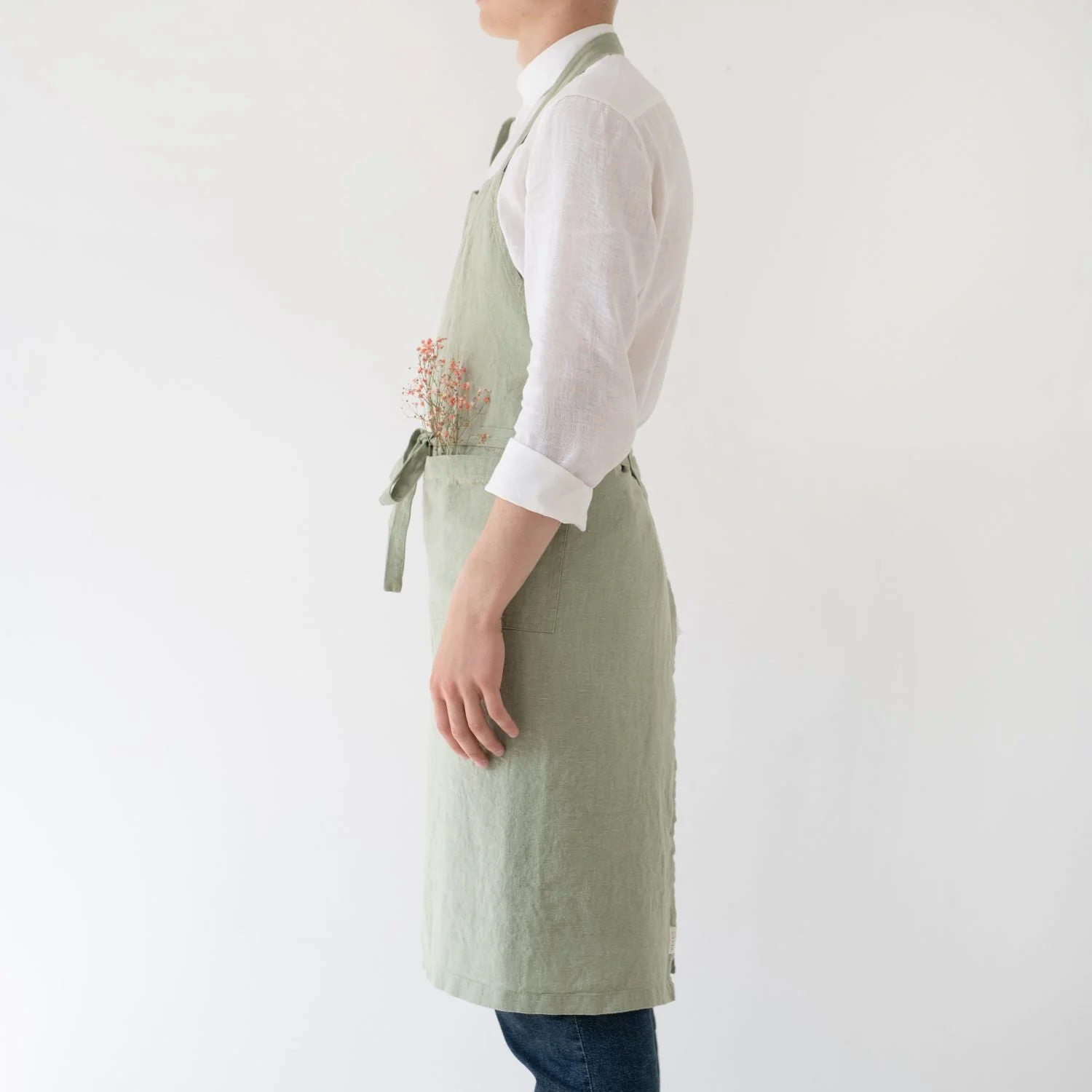 Sage Linen Chef Apron - Image 2