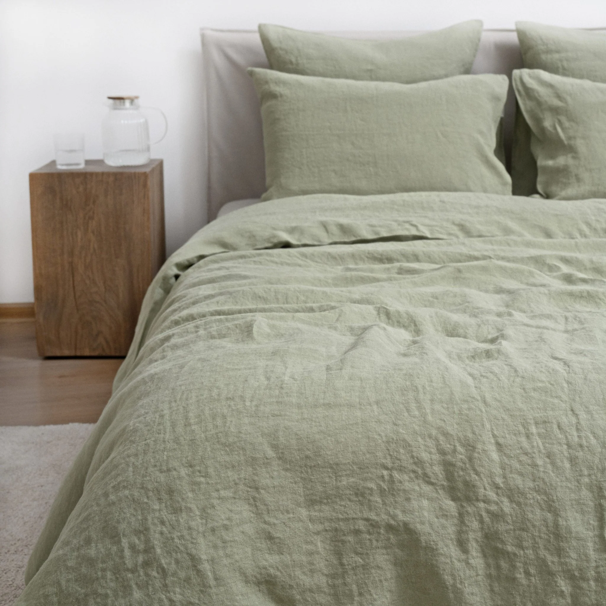Sage Linen Duvet Cover - Image 3