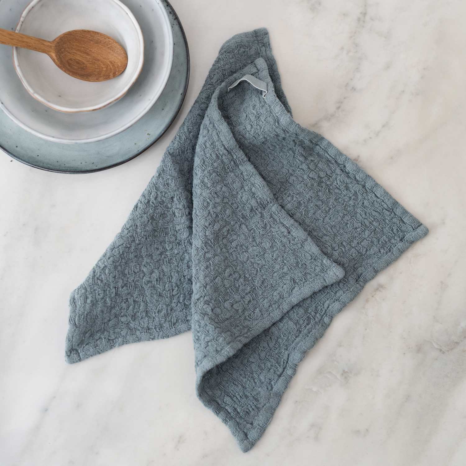 Blue Fog Linen Dishcloth Set of 2 - Image 3