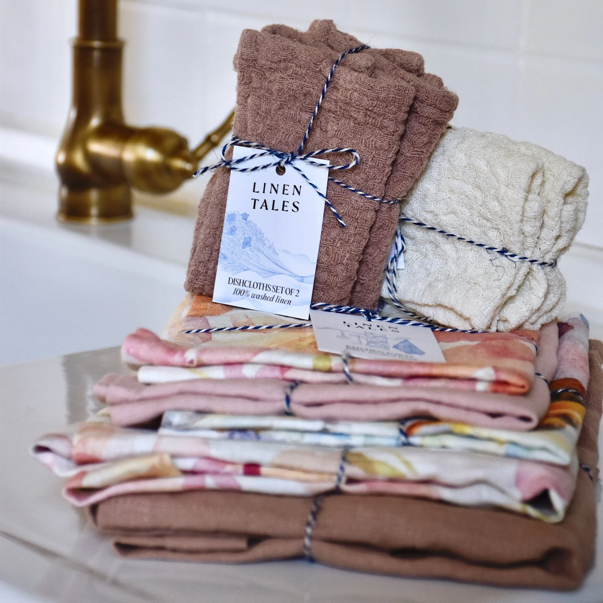 Cafe Creme Linen Dishcloth Set of 2 - Image 2