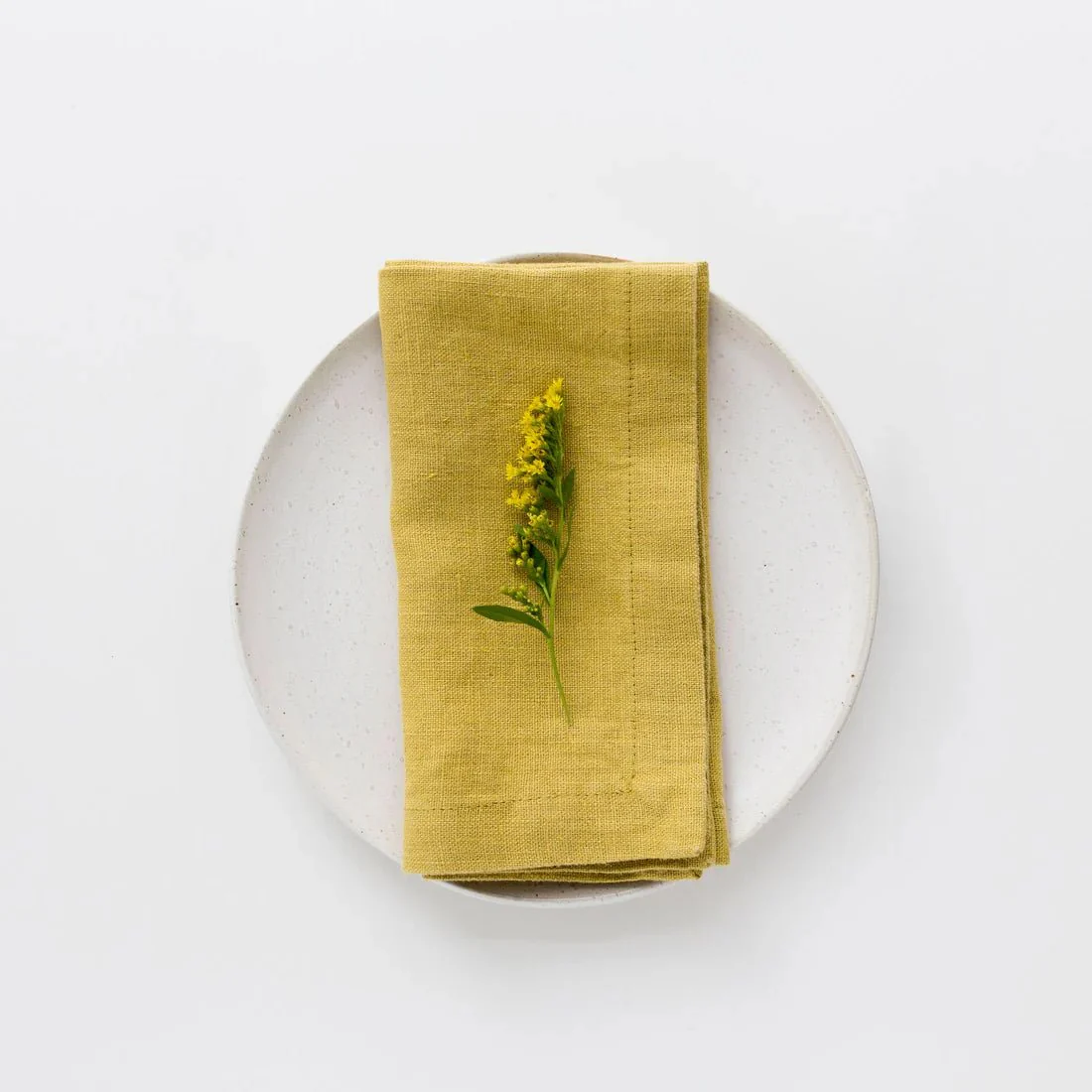 LIMITED EDITION Lemon Curry Linen Napkins Set of 2