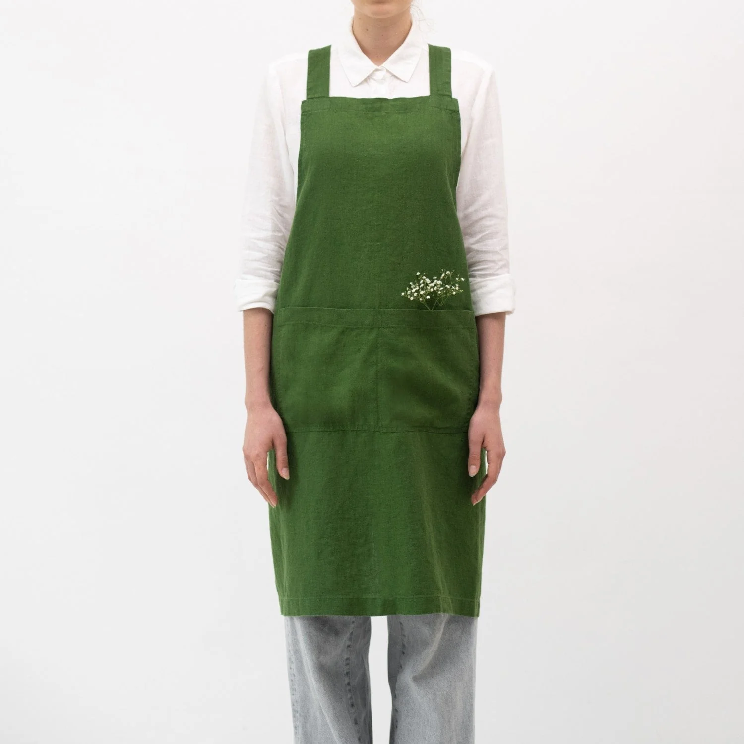 True Green Crossback Apron