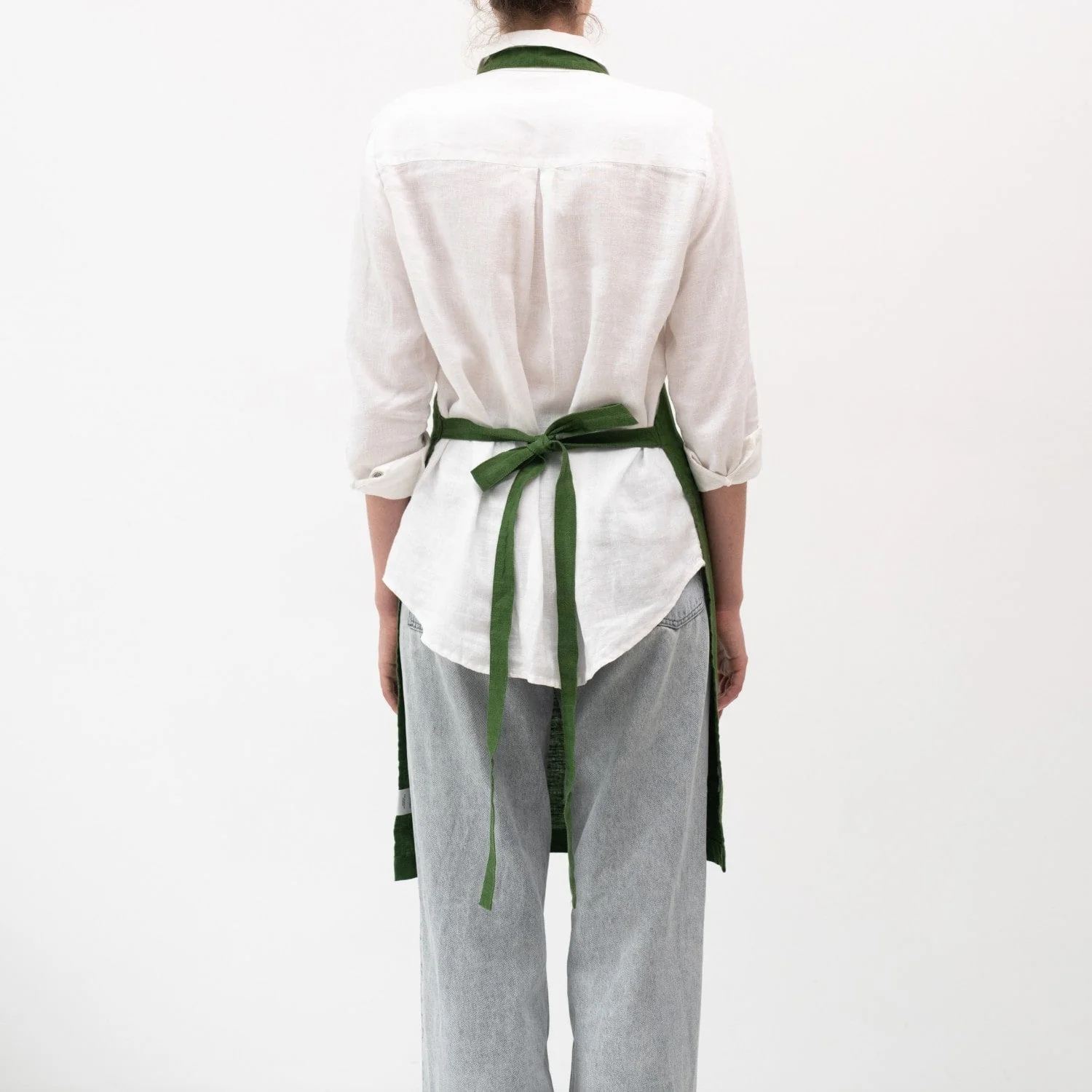 True Green Linen Daily Apron - Image 3