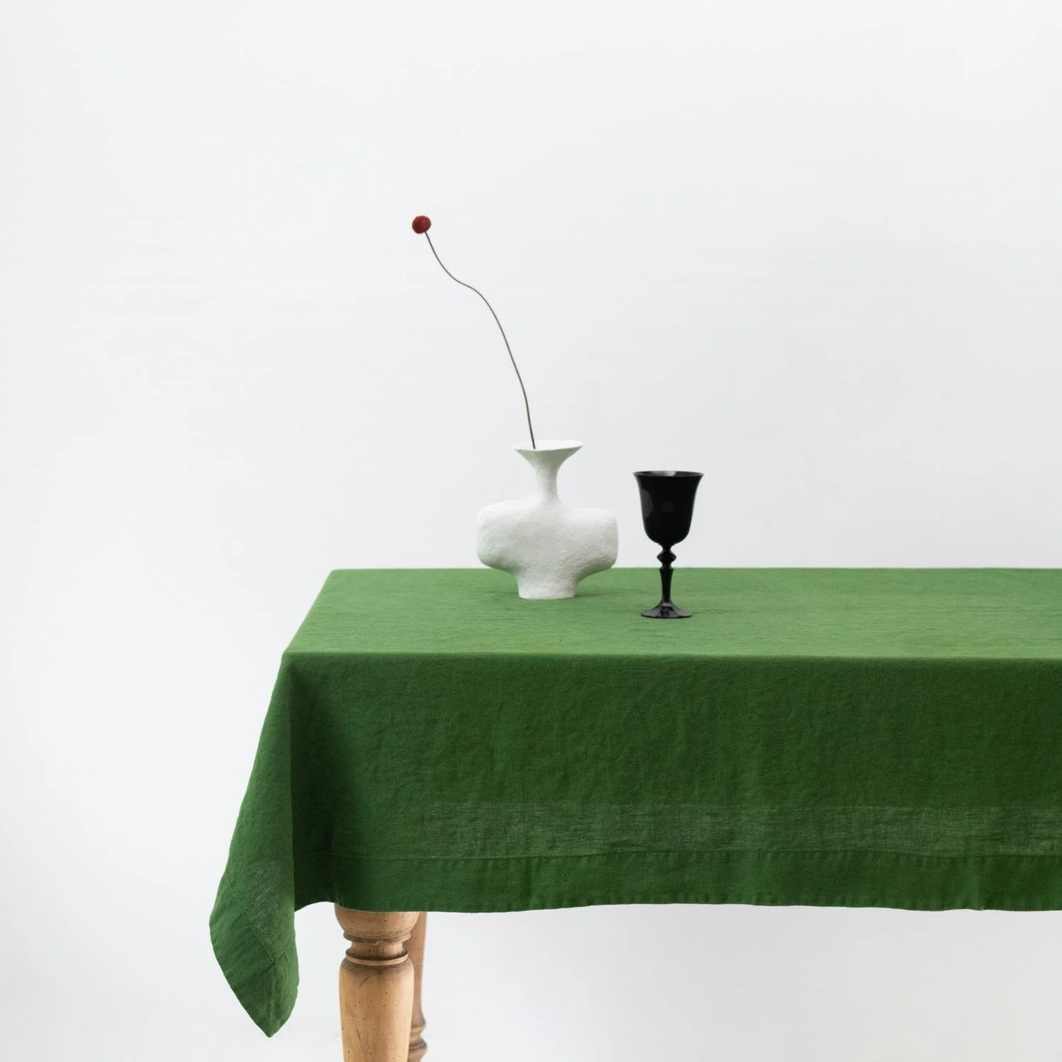 True Green Linen Tablecloth - Image 2