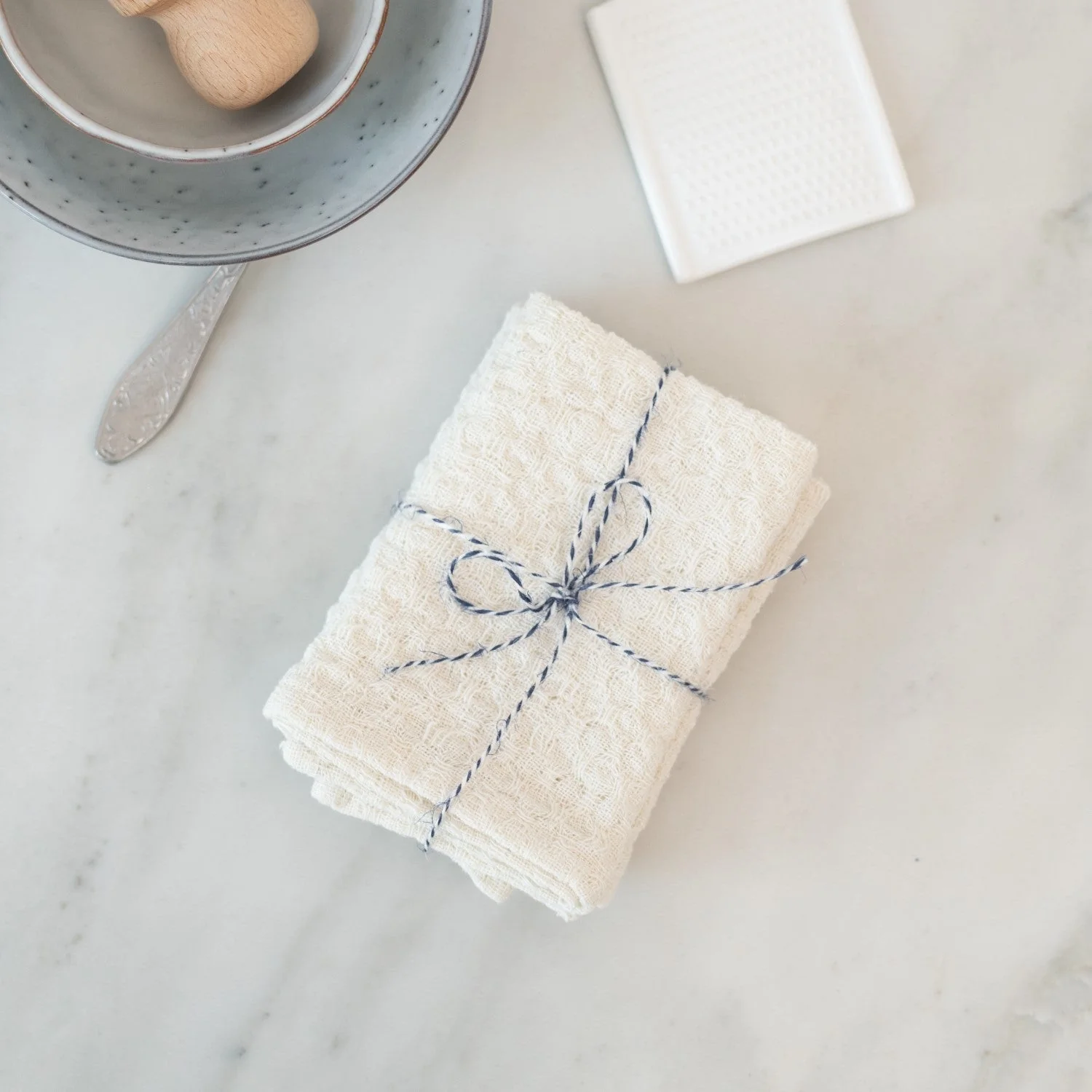 Undyed Linen Dishcloth Set of 2
