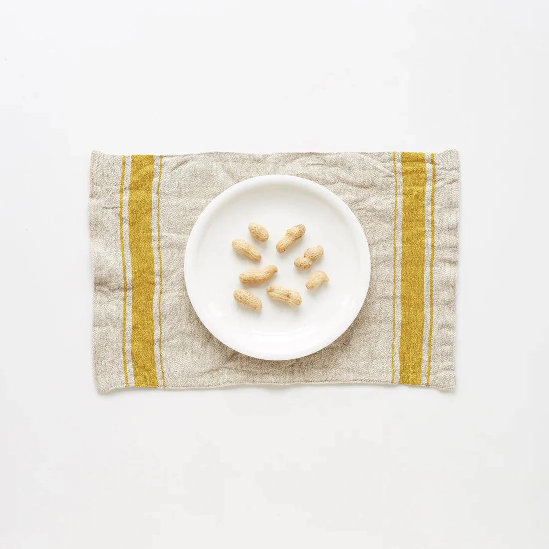 Mustard Stripe Vintage Linen Placemat
