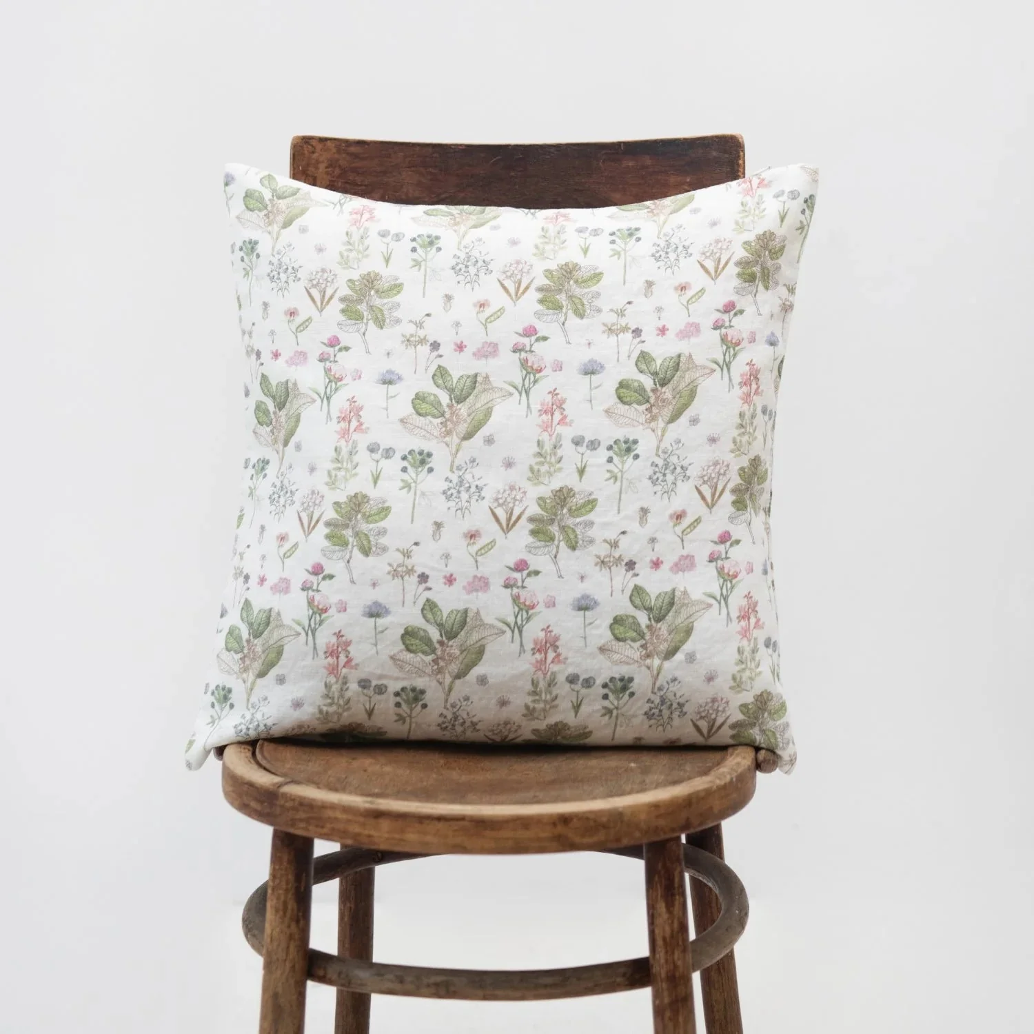 White Botany Linen Cushion Cover
