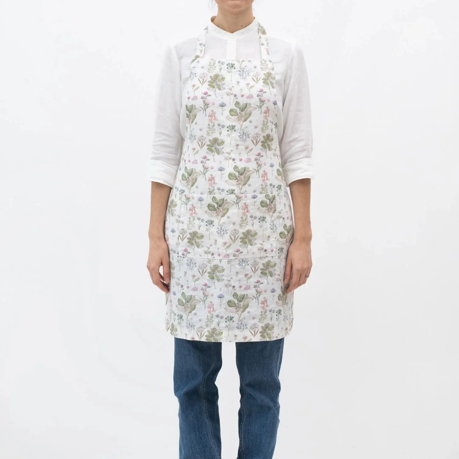 White Botany Linen Daily Apron