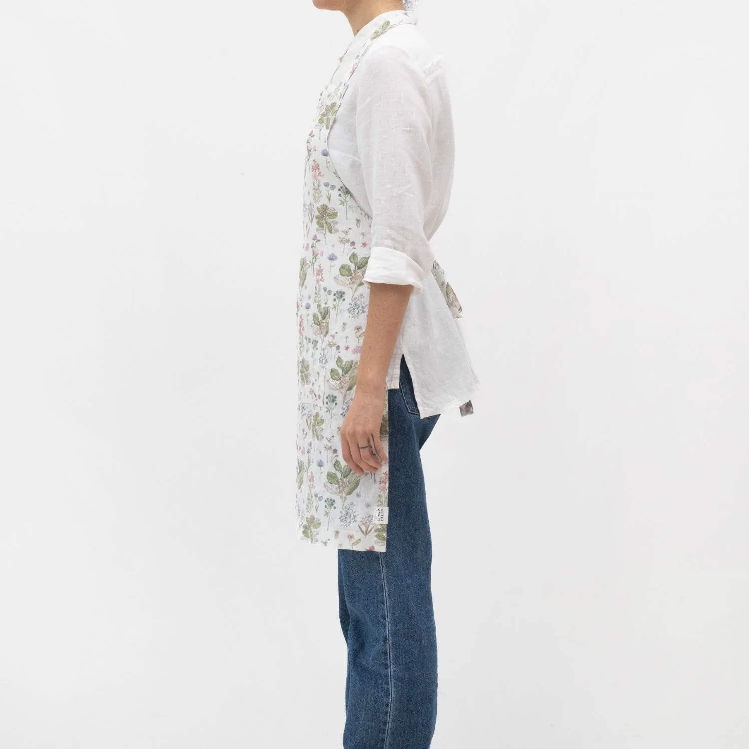 White Botany Linen Daily Apron - Image 2