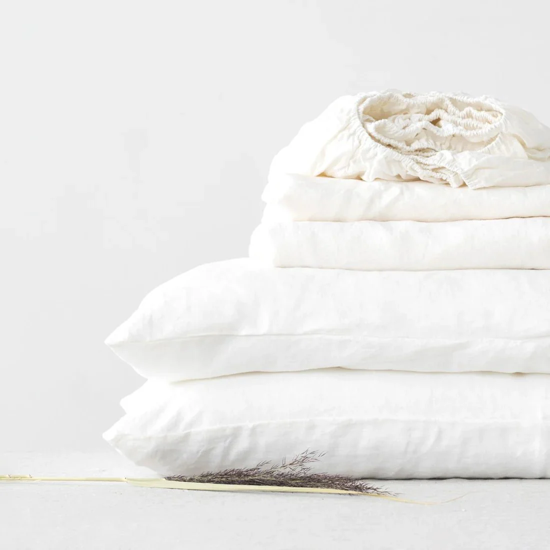 White Linen Sheet Set