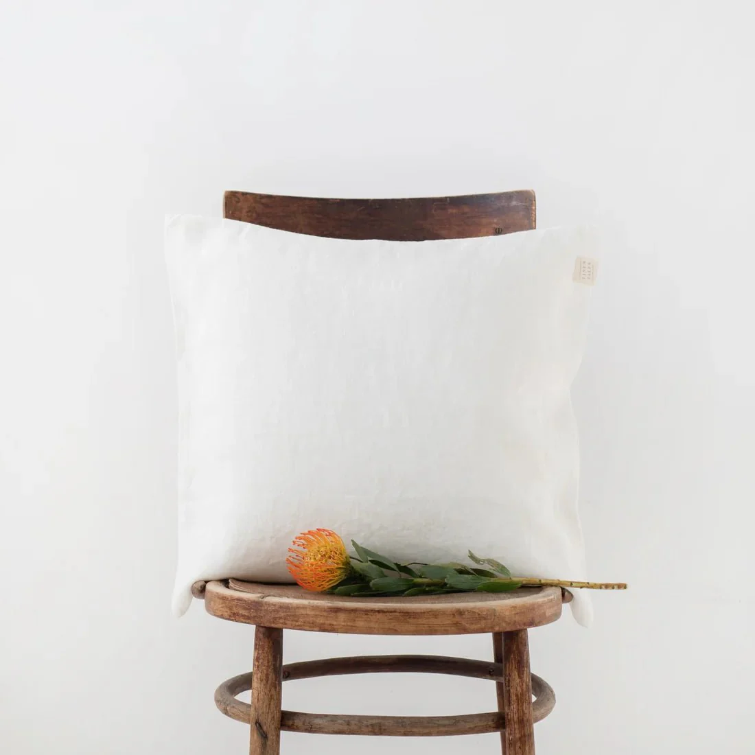 Off-White Linen Cushion Cover