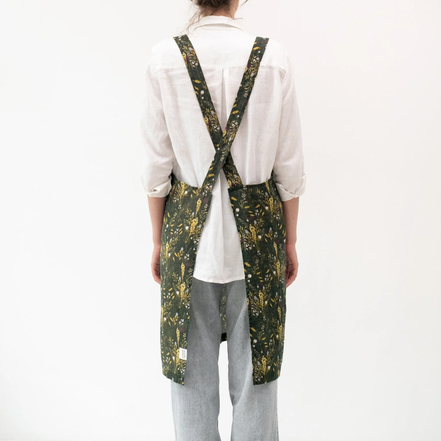 LIMITED EDITION Woodland Linen Crossback Apron - Image 3