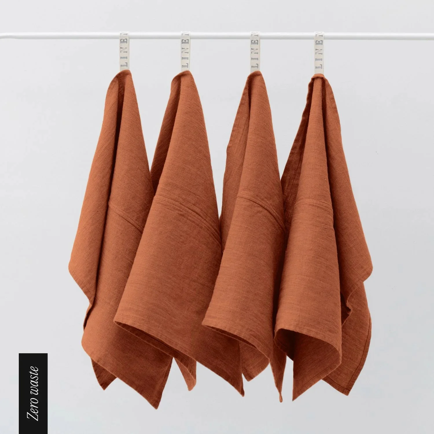 Zero Waste Baked Clay Linen Kitchen Towels Set of 4