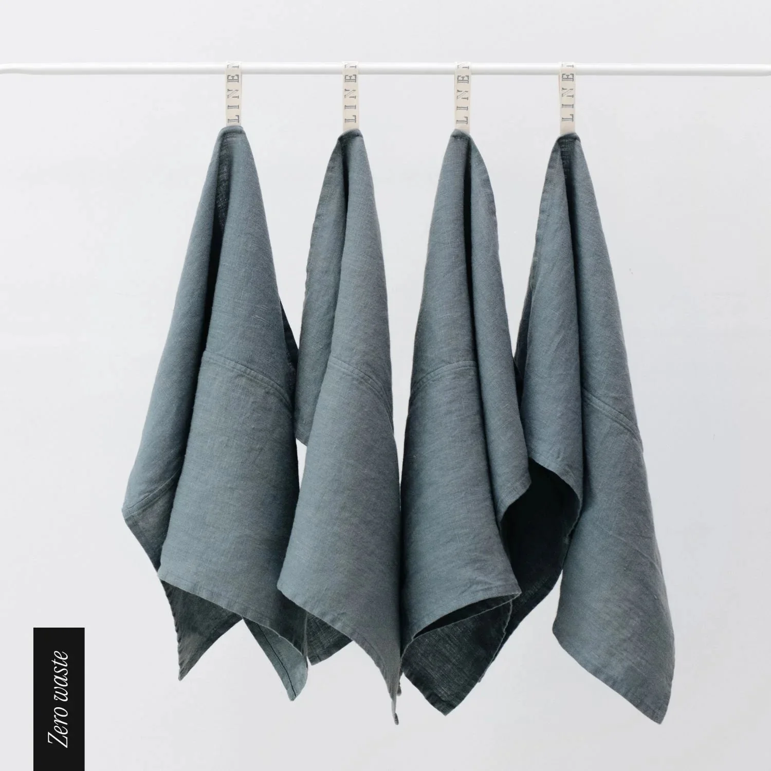 Zero Waste Blue Fog Linen Kitchen Towels Set of 4