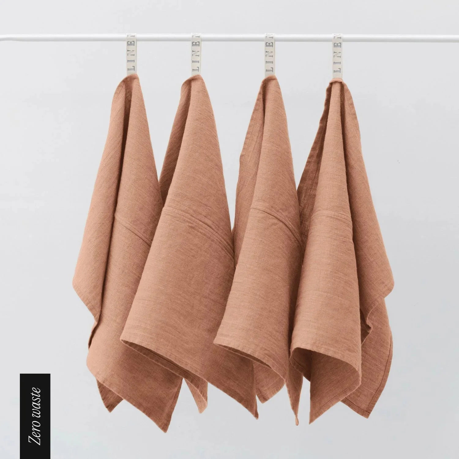 Zero Waste Cafe Creme Linen Kitchen Towels Set of 4