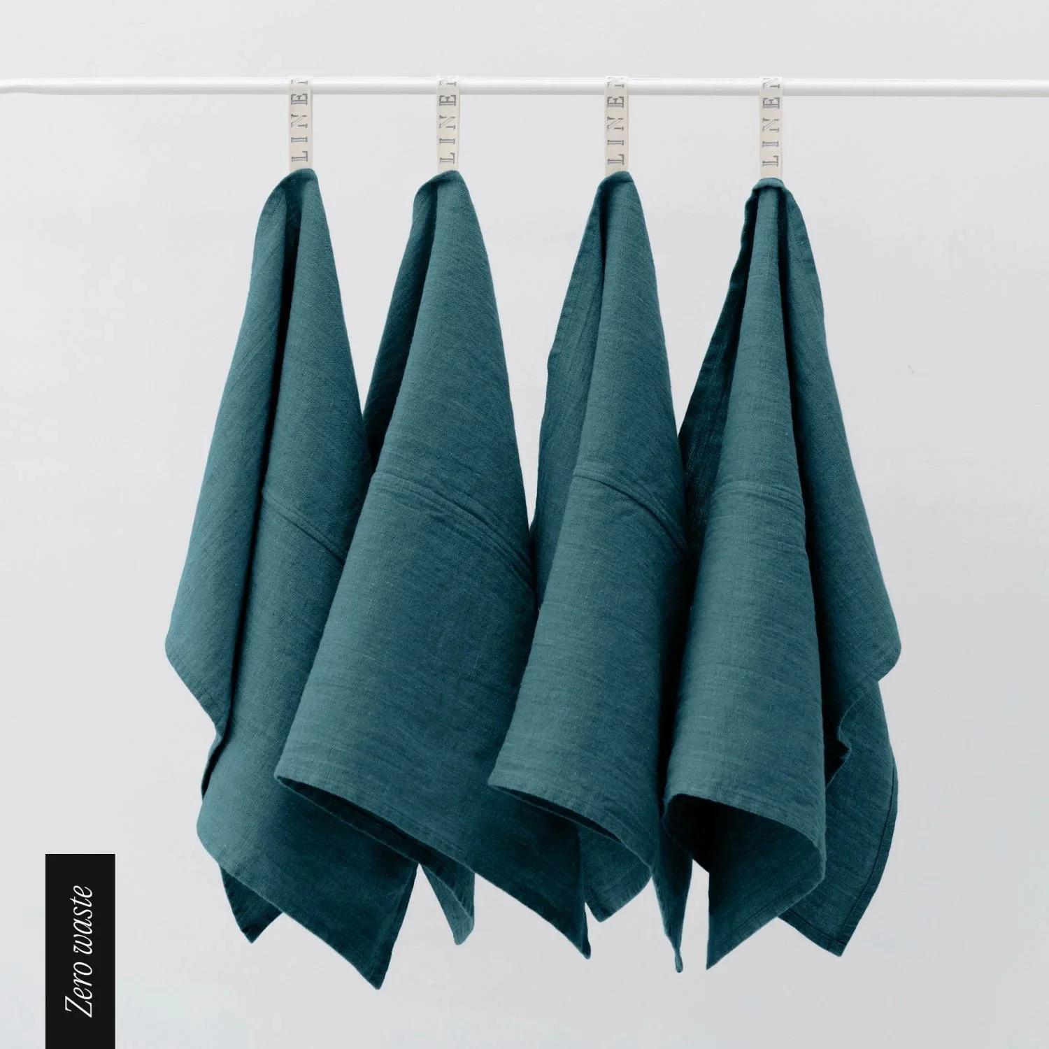 Zero Waste Deep Water Linen Kitchen Towels Set of 4