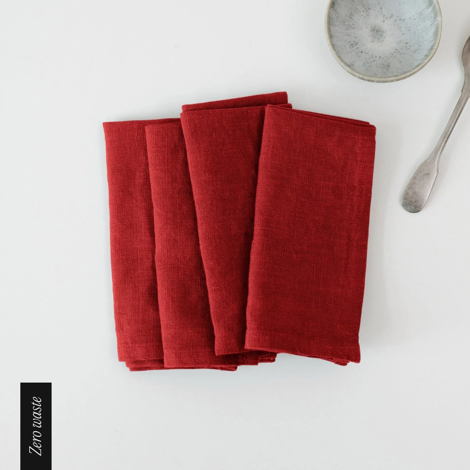 Zero Waste Lava Falls Linen Napkins Set of 4